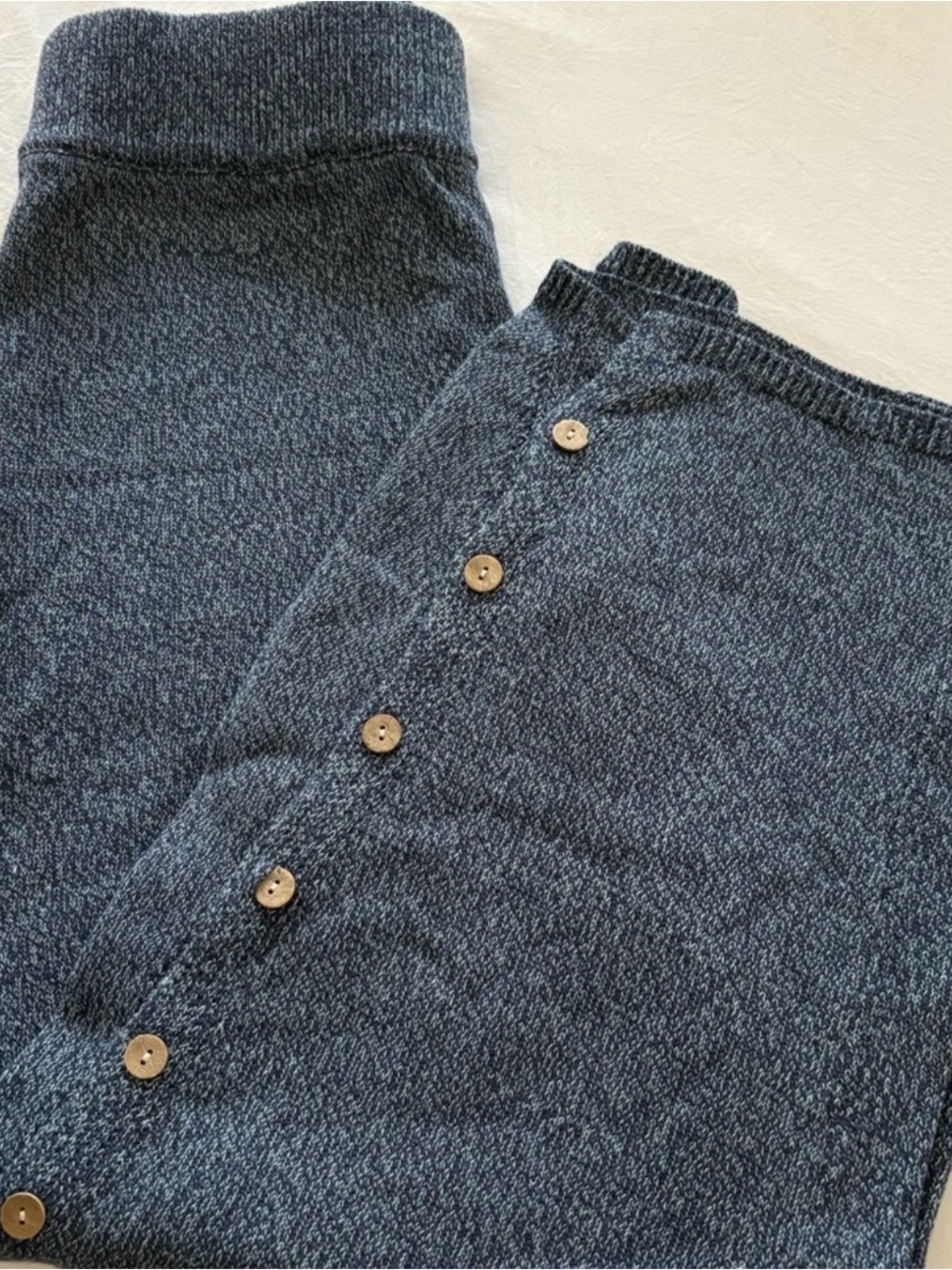 Free People SET: Button Up Sweater Set, 100% Cotton Blue Sea Combo, NEW - Picture 6 of 10